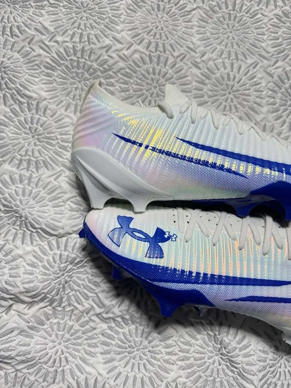 Under Armour Blur Pro Football Cleats White Team Royal Men’s Size 13